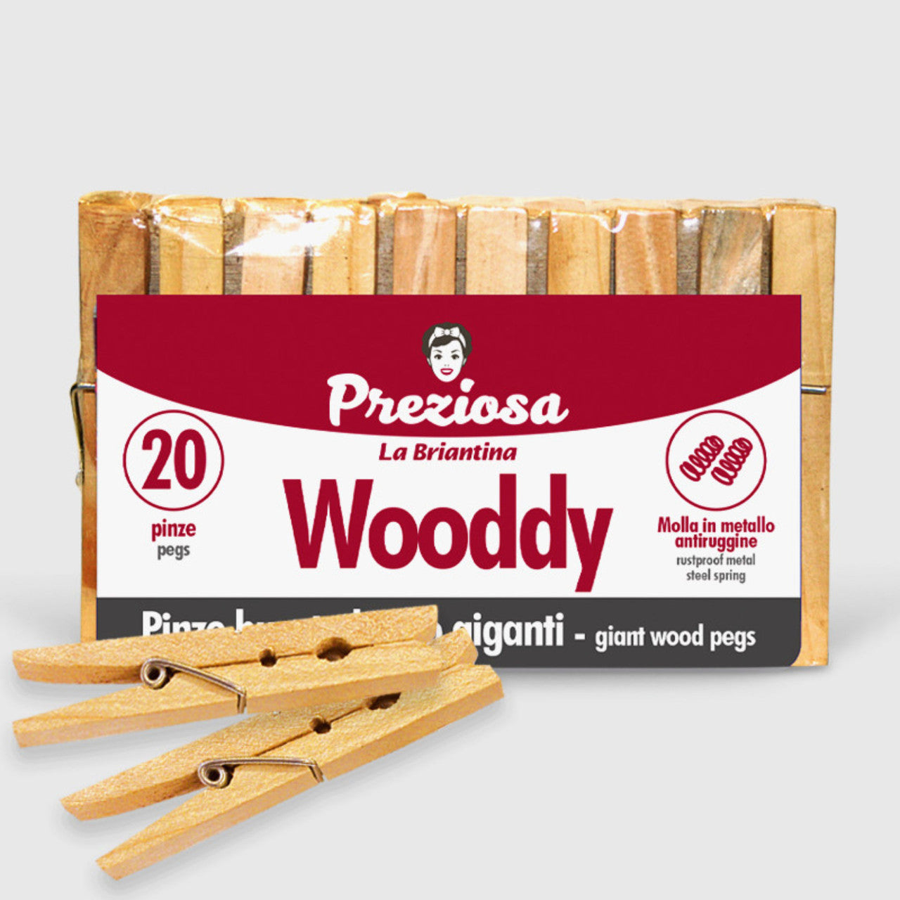 Brillà - Pinze Bucato Wooddy 20Pz