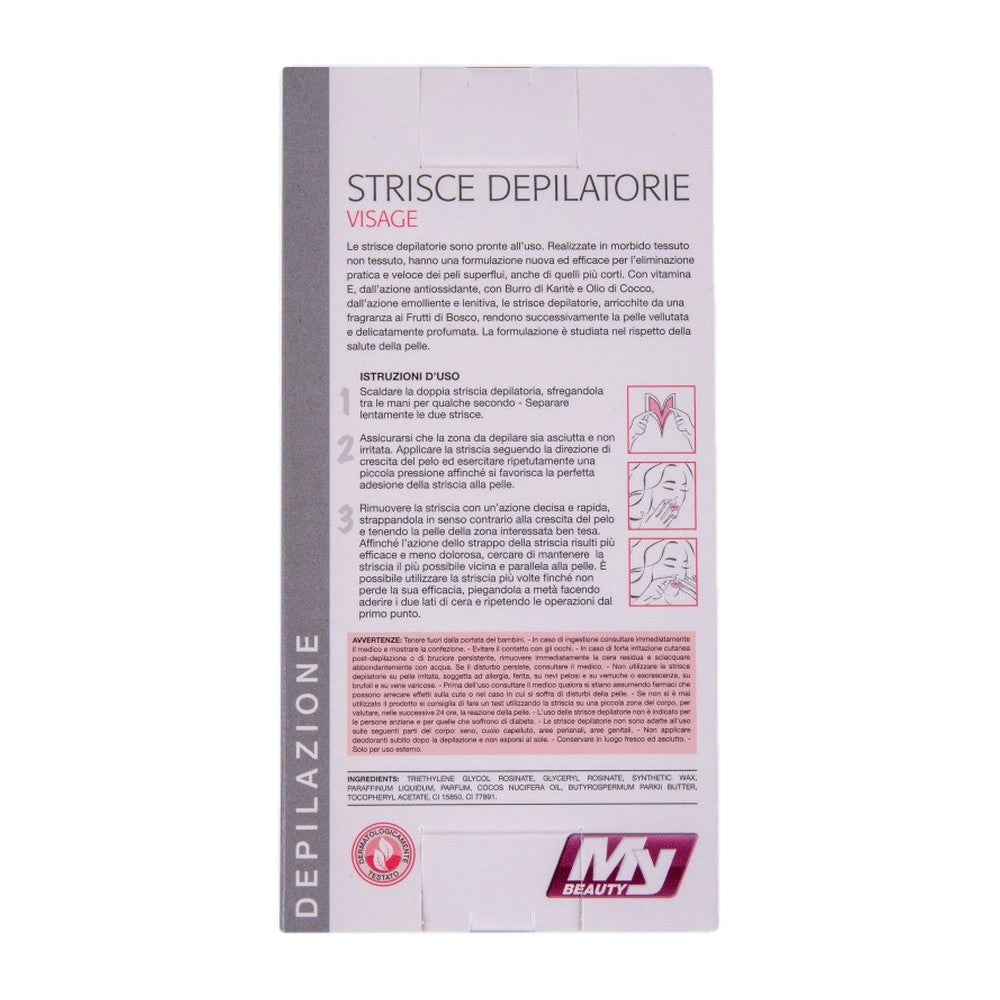 MyBeauty - Strisce Depilatorie Visage 10 Pz