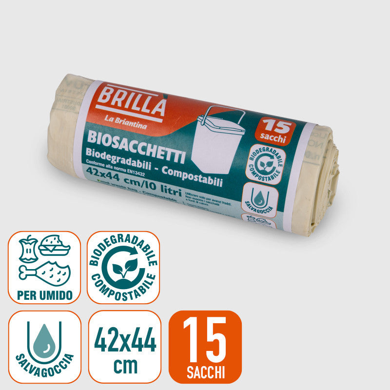 Brillà - Biosacchetti 15Pz. 42x42 cm