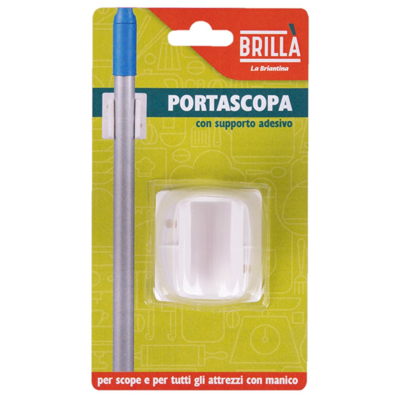 Brillà - Porta scope adesivo da muro