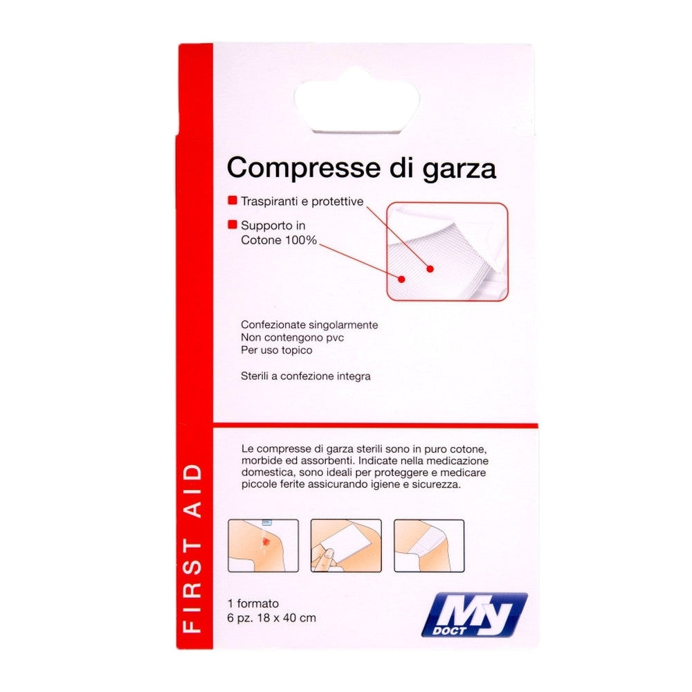 MyDoct - Compresse Di Garze Sterili 18X40Cm 6Pz