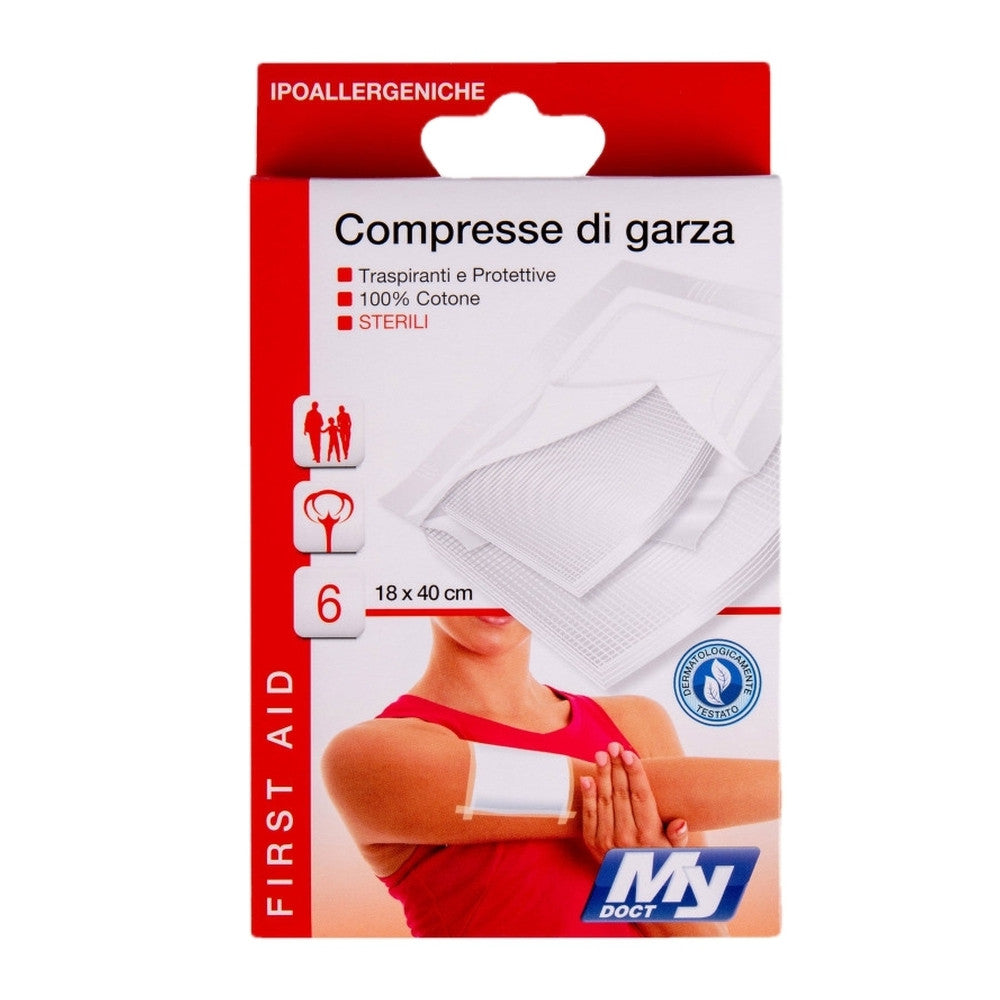 MyDoct - Compresse Di Garze Sterili 18X40Cm 6Pz