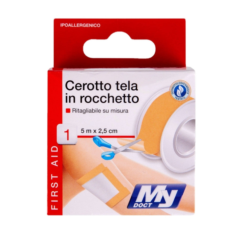 MyDoct - Cerotto Tela In Rocchetto 5Mx25Cm