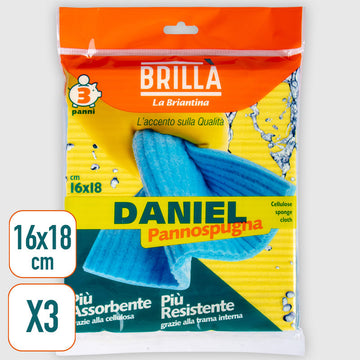 Brillà - Pannispugna Daniel 3Pz 16x18 cm