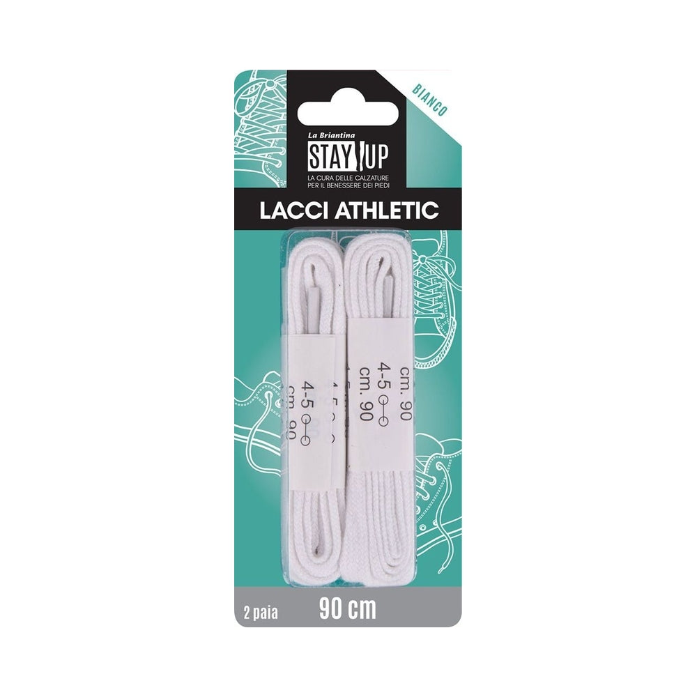 Flat Laces 90cm 2Pairs White Flat