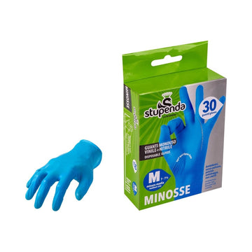 Minosse Nitrile Vinyl Gloves 30 Pcs Size M