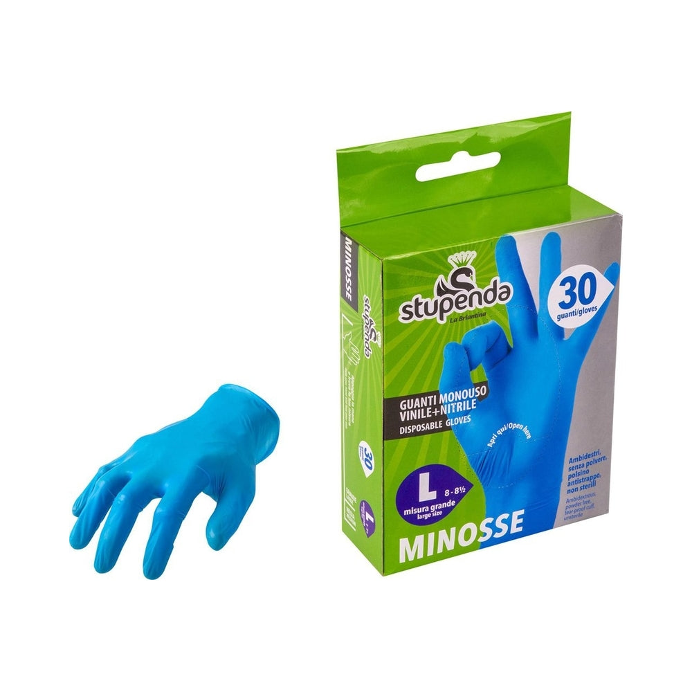 Guanti Minosse Nitrile Vinile 30 Pz Tg L