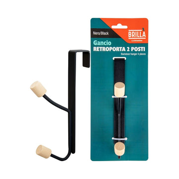 BRILLA REAR DOOR HOOK 2 PLACES BLACK METAL