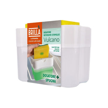 Set Dosatore Vulcano Spugna Per Detergente Stov.