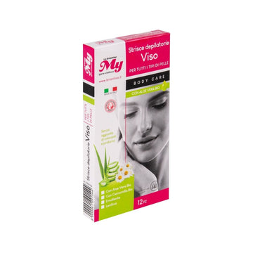 FACE DEPILATORY STRIPS 12 PCS ALOE VERA