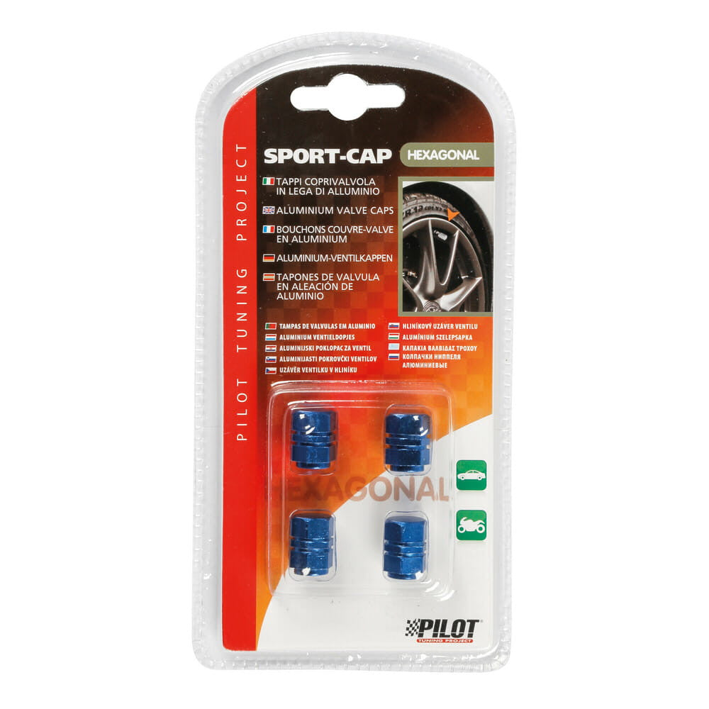 Pilot - Sport tappi coprivalvola alluminio 4Pz