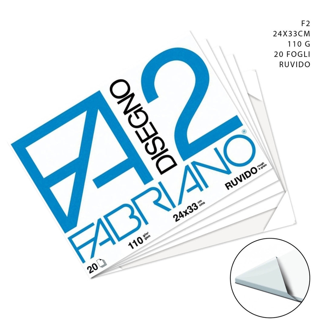 Fabriano Foglio Da Disegno F2 Ruvido