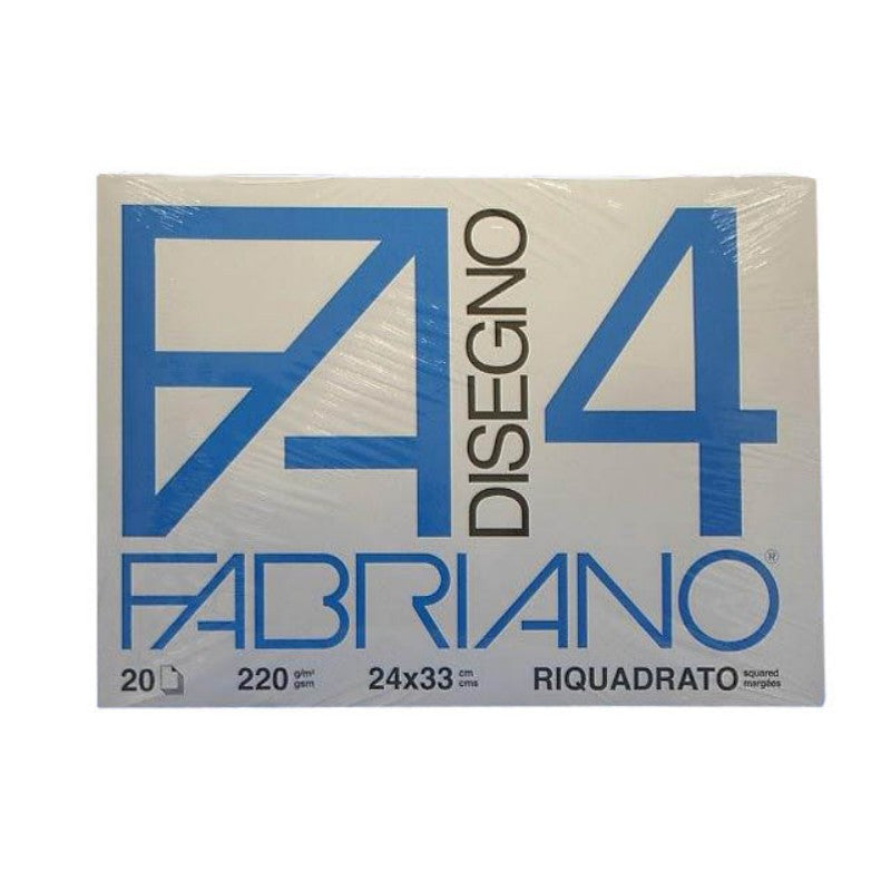 Fabriano Blocco Disegno F4 24X33Cm 220G 20F Riquadrato