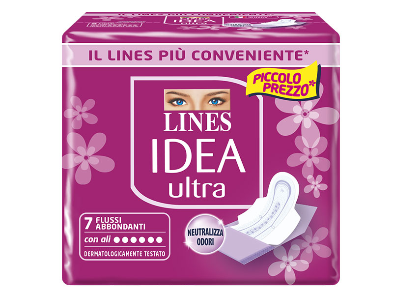 Lines Assorbenti Idea Ultra Flussi Abbondanti Pz7