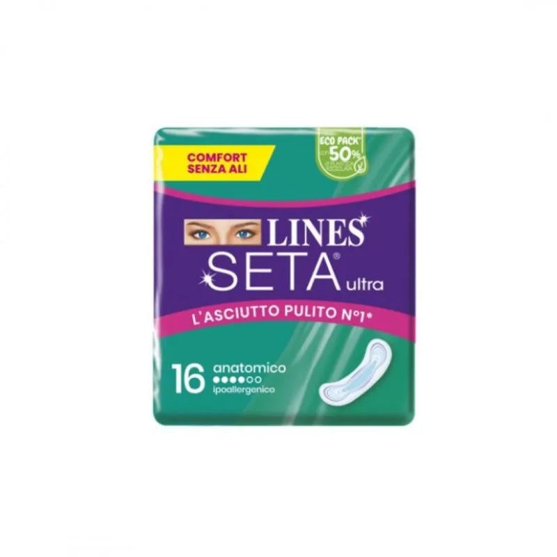 Lines Silk Absorbents Ultra Anatomical Pz16