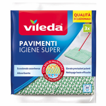 Vileda - Panno microfibra pavimenti Igiene Super 3 pz.