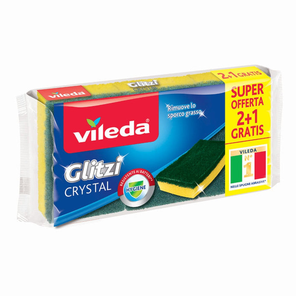 Vileda - Spugna Glitzi Crystal 3 pz.