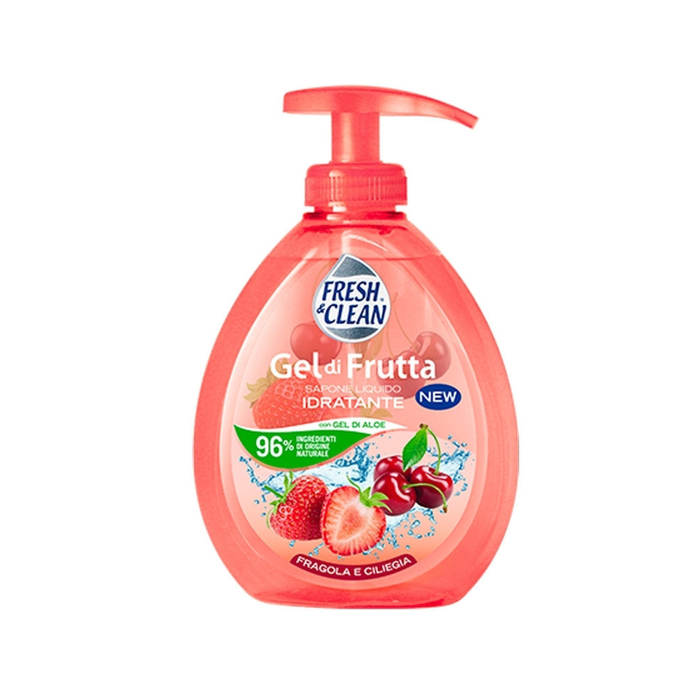 Fresh&Clean - Sapone Liquido Gel Fragola&Ciliegia 300Ml