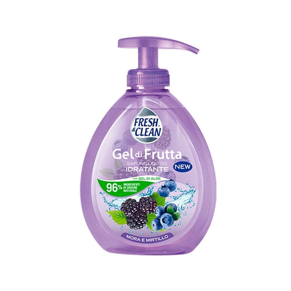 Fresh&Clean - Sapone Liquido Gel Mora&Mirtillo 300Ml