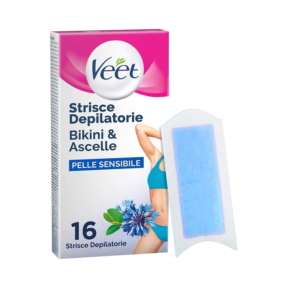 Veet® - Strisce Depilatorie Ascelle E Bikini 16 Pz