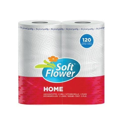 Soft Flower -  Asciugatutto 2 veli 120 strappi