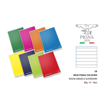 Pigna Quaderno A5 42Ff 1R 80G Colours