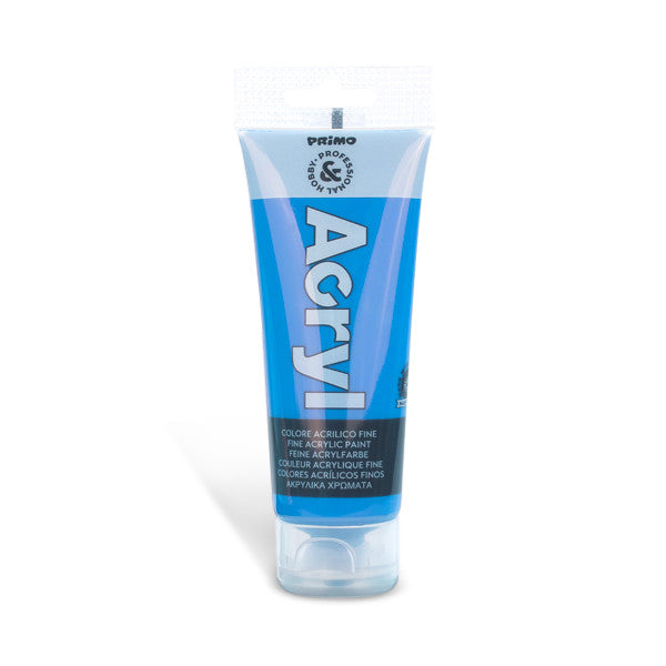 Primo - Tubo colore acrilico cyan 75Ml