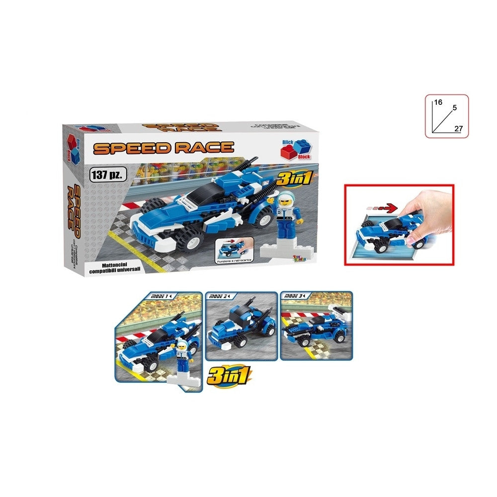 Toys Garden Blick Block Speed Race Blu