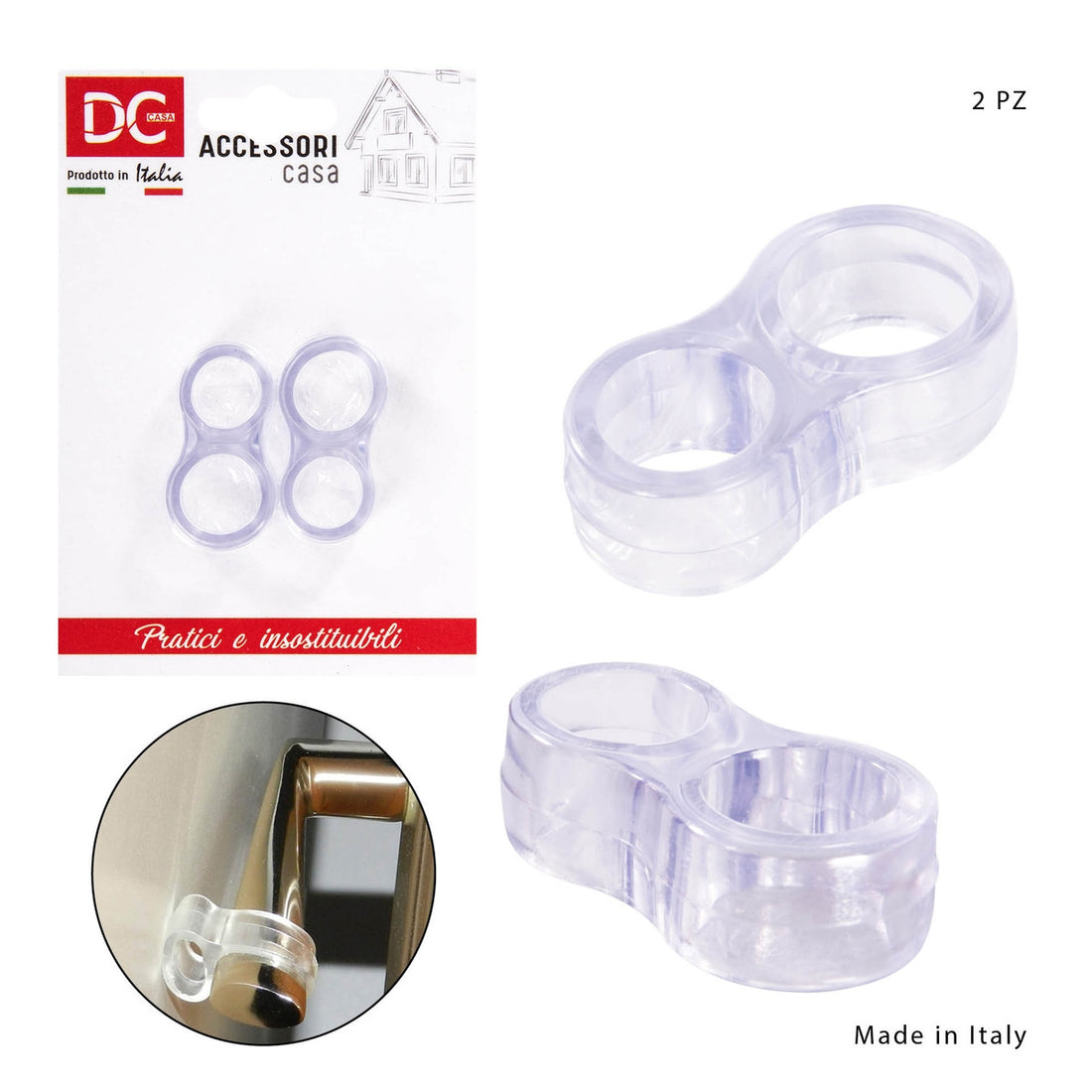 Dc - Anello Salvamaniglia Trasparente 2 pezzi