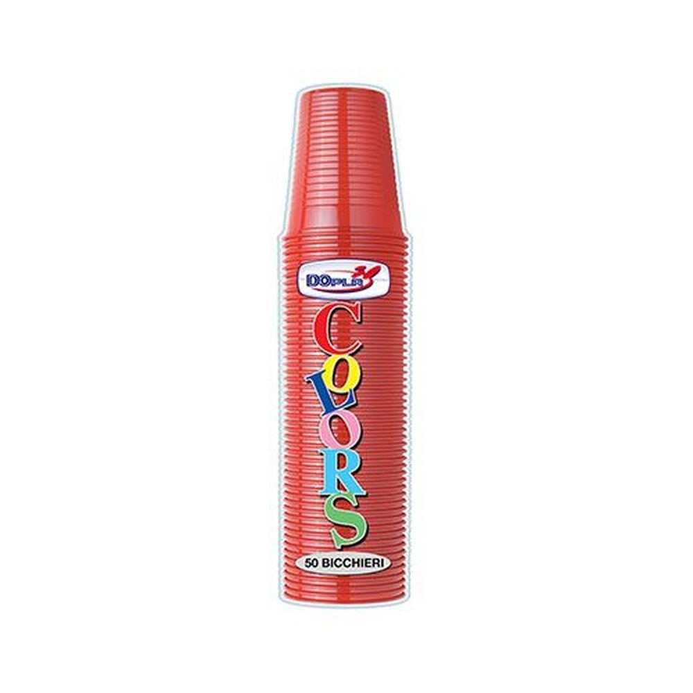 Dopla - Bicchieri Di Plastica 200Ml R 50Pz Rosso