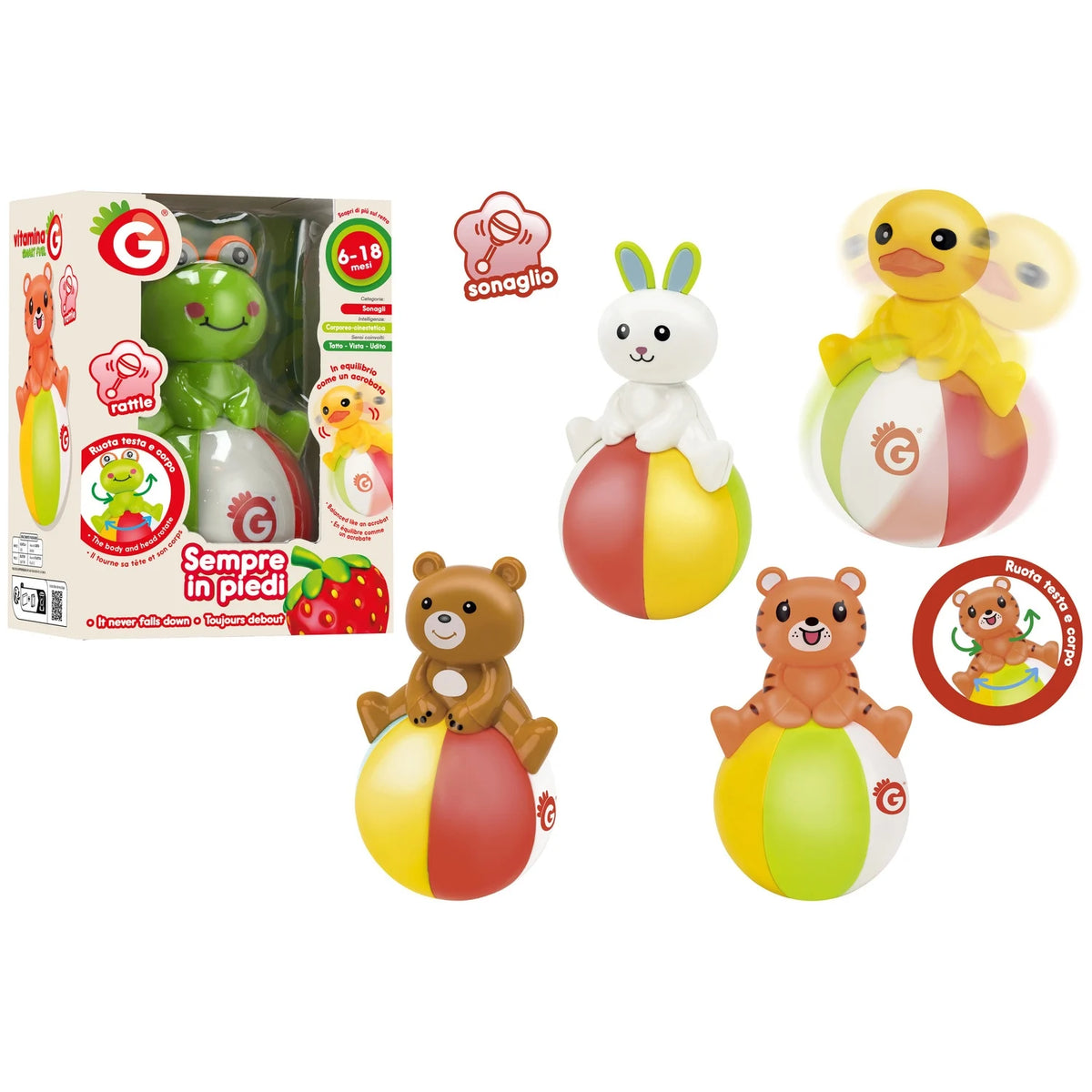 Globo Animale Sempre In Piedi C/Palla