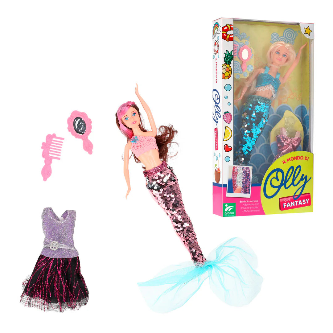 Globo Fashion Doll Sirena 2 In 1 Paillettes