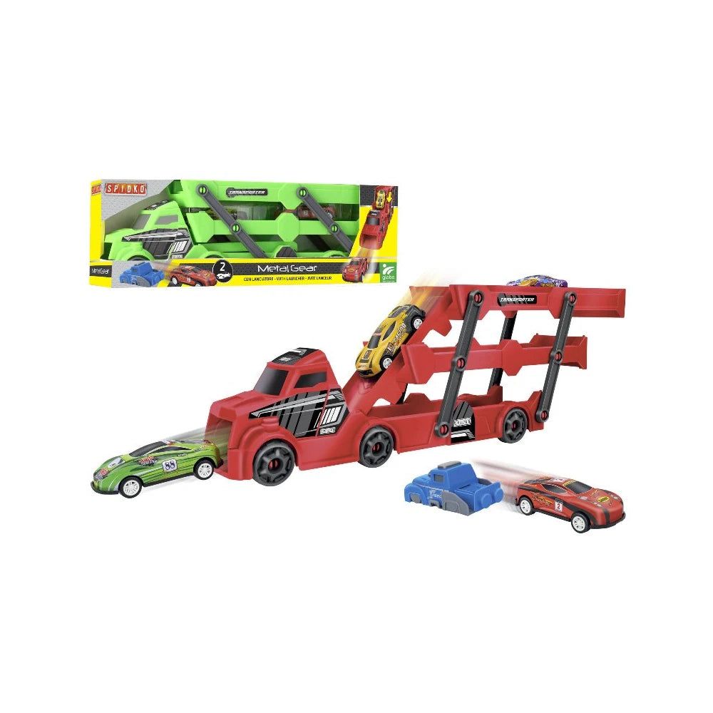 Globo Camion Portauto Lanciatore/2 Auto Metallo 2 Col.