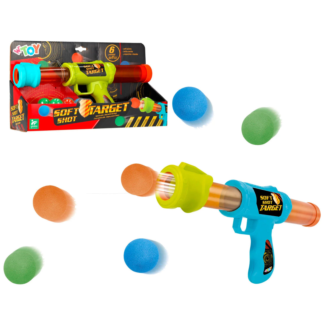 Globo Pistola con 6 Palline Soffici