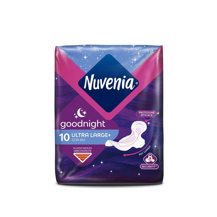 Nuvenia - Assorbenti ultra notte c/ali 10 pz