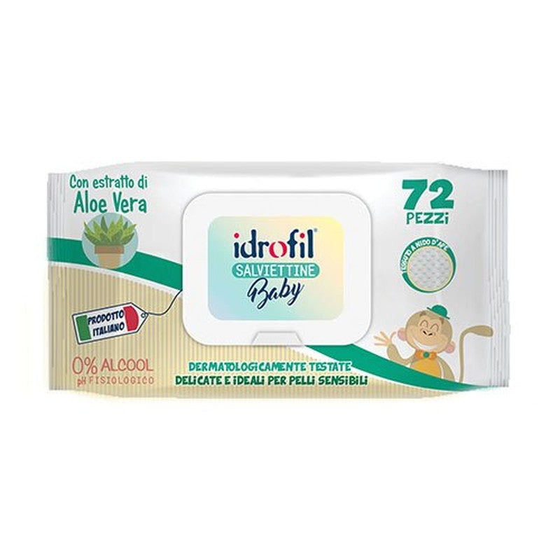 Idrofil - Salviette 72Pz Aloe Vera