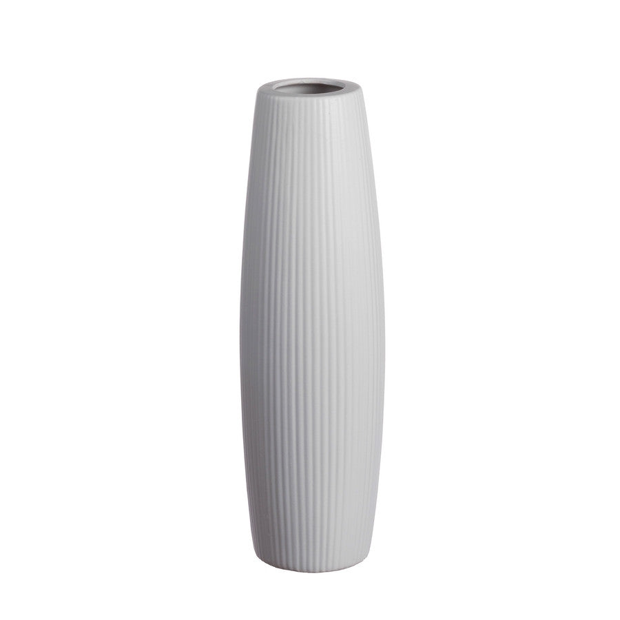 Ad - Vaso In Ceramica bianco D13,5Xh46