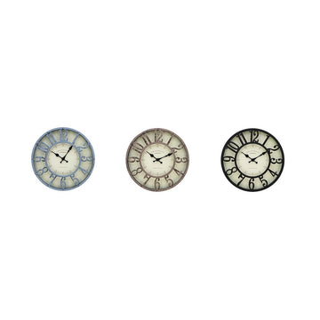 Ad - Orologio Parete Plastica A 3 Colori Ø 31Cm