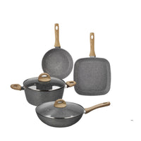 Ad - Batteria 6Pz Antiaderente Stone Cook Induzione