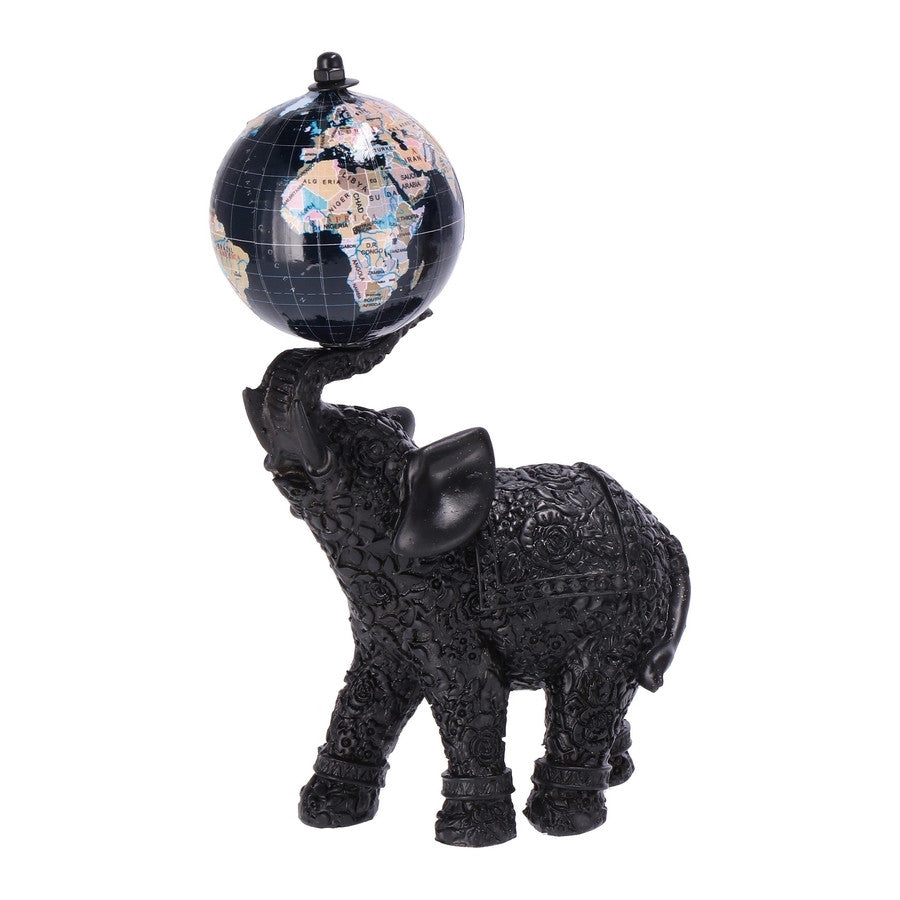 Ad - Decorazione Elefante Mappamondo 12X7Xh19Cm