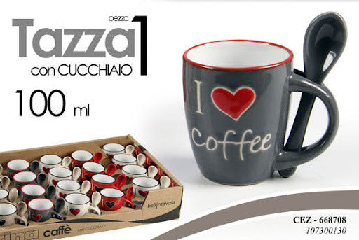 Gicos Tazza con Cucchiaio 100ml 56*67 assortiti