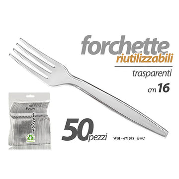 Gicos 50 Forchette Riutilizzabili 16Cm K402-50