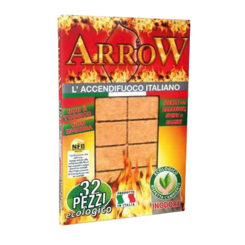 Arrow Accendi Fuoco Eco Fibra Di Legno 32Pz