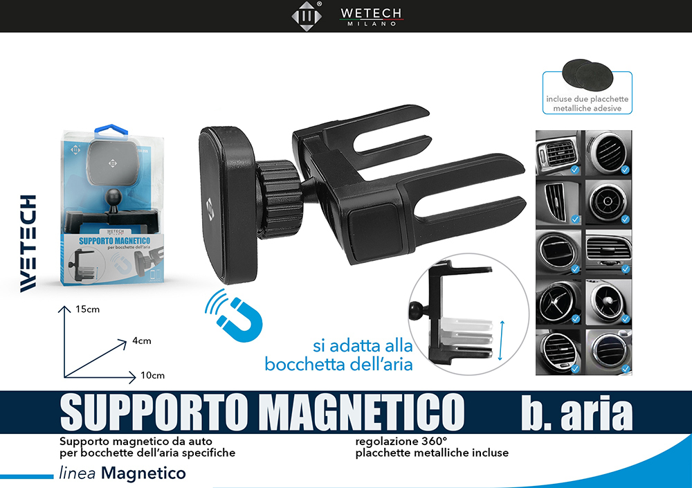 Wetech Supporto Magnetico Fissaggio Regolabile