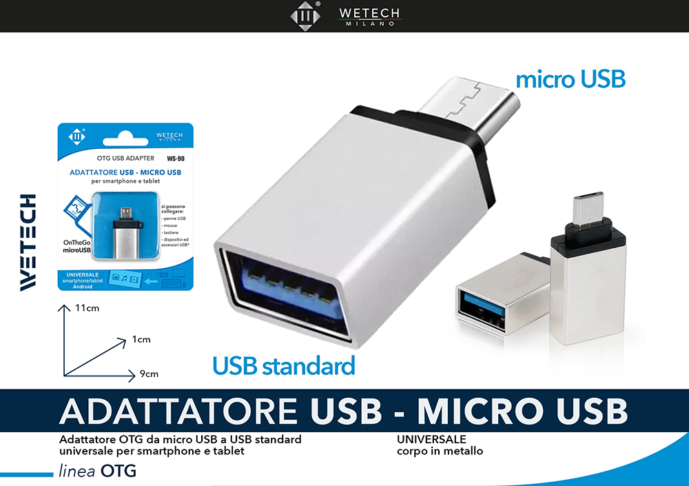 Wetech Adattatore Usb - Micro Usb