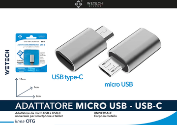 Wetech Adattatore Micro Usb - Usb Type C Ws911