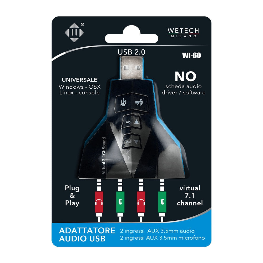 Wetech 4 Input USB Audio Adapter