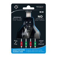 Wetech Adattatore Audio Usb 4 Ingressi