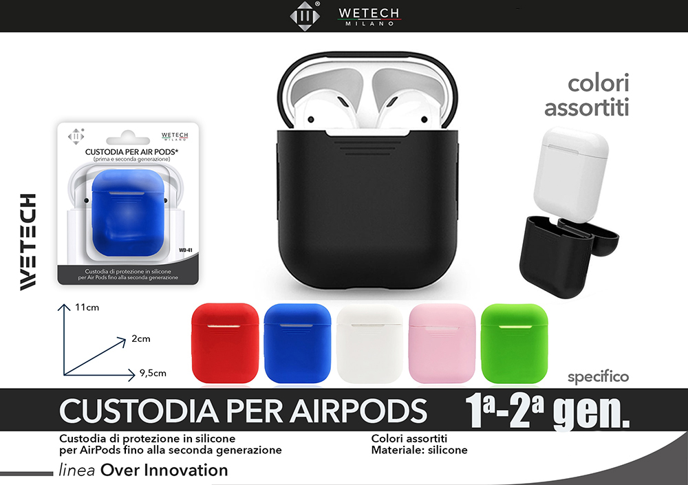 Wetech Custodia In Silicone Per Air Pods assortimento casuale