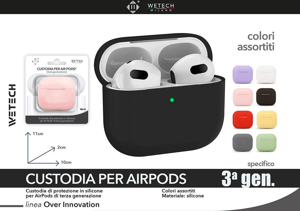 Wetech Custodia In Silicone Per Air Pods 3